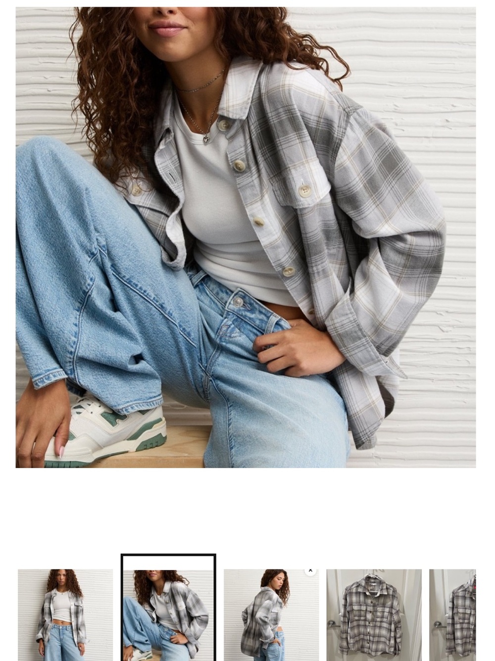 Hollister Plaid Button Down Picketed Bixy short Shirt/ Medium